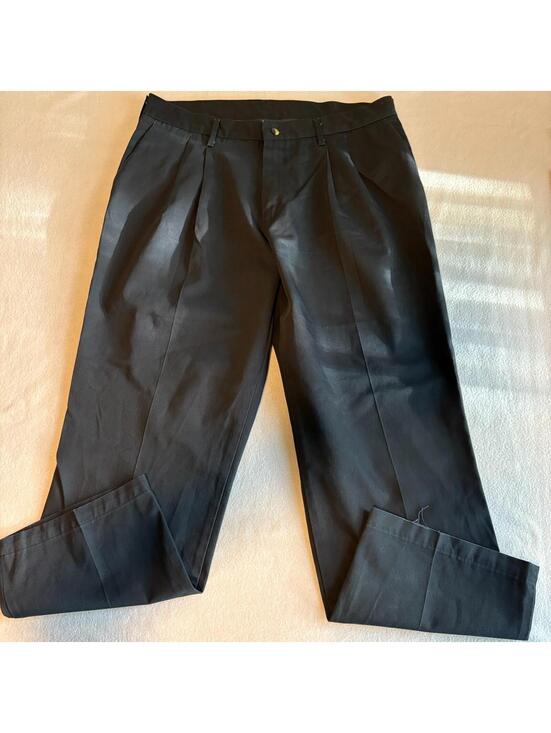 Other - Vintage Pleated Dress Pants Mens 36x29 Fits Like 34x29 Black Trouser USA